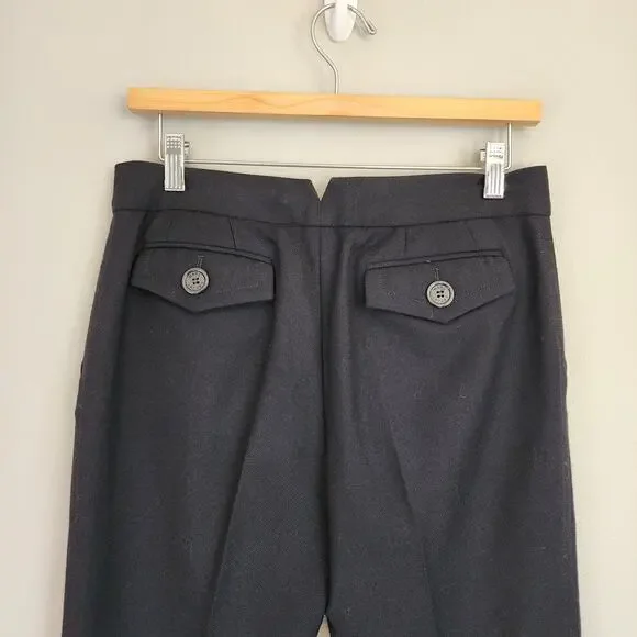 Marc Jacobs 100% Wool Black Mid-Rise Dress Trouser Pants Women's Size 8 - Picture 7 of 13